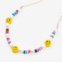 Happy Face 12&quot; Beaded Necklace,