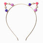 Rave Ball &amp; Pearl Cat Ears Headband,