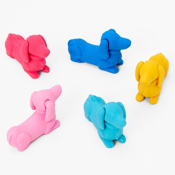 Dachshund Puppy Erasers - 5 Pack,