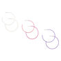 6 Pack Pink, Purple, &amp; White Earring Set,