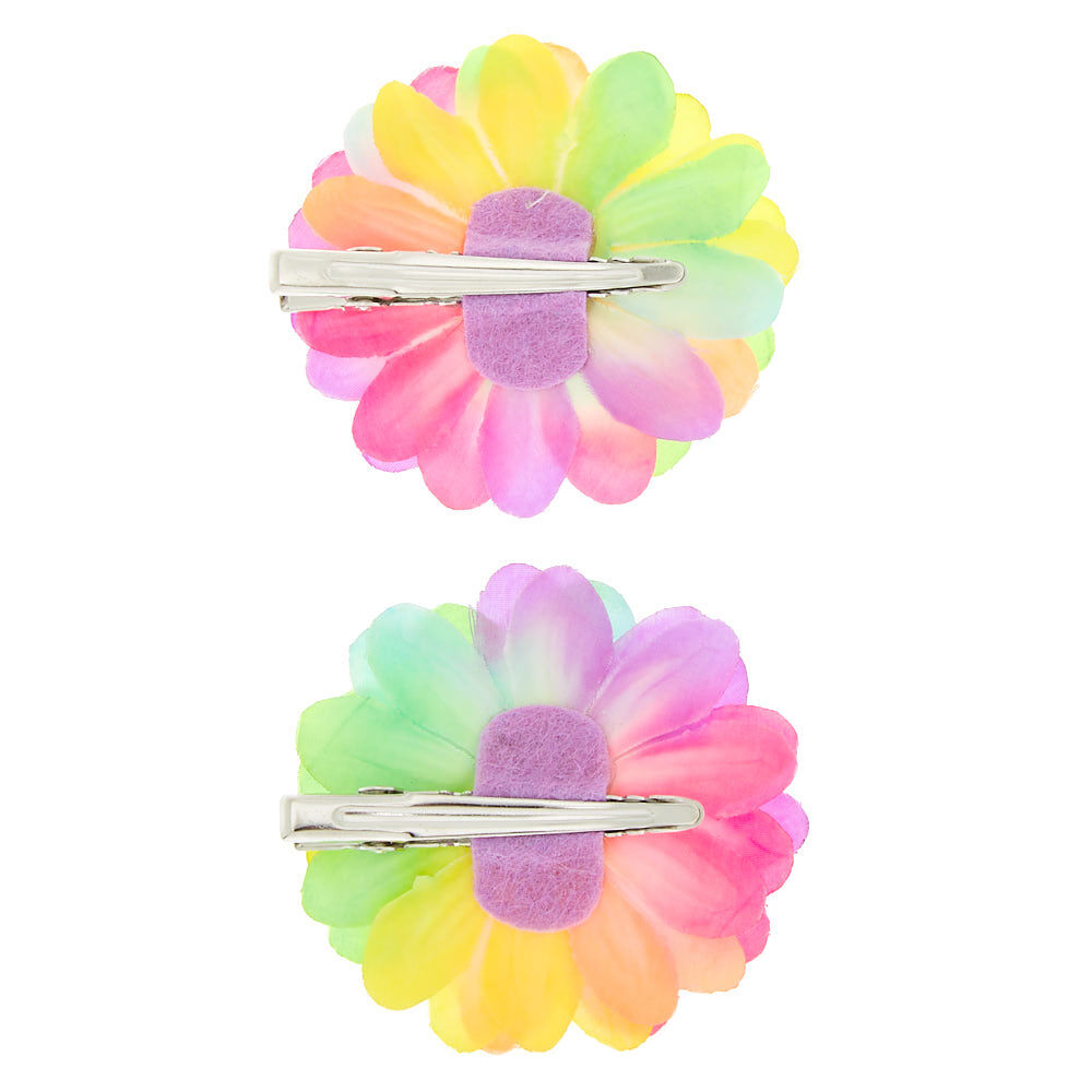 Rainbow Sunflower Hair Clips - 2 Pack,