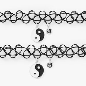 Best Friends Yin Yang Tattoo Choker Necklaces - 2 Pack,