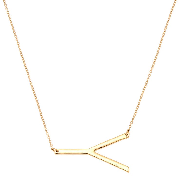 Claire's Collier à pendentif initiale oversize – Y