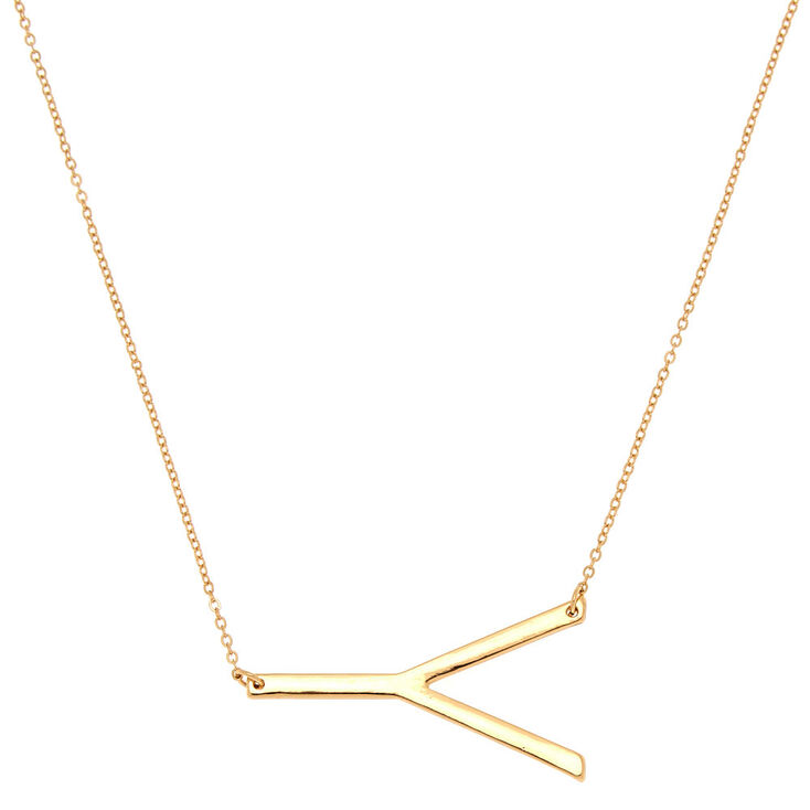 Claire's Collier à pendentif initiale oversize – Y