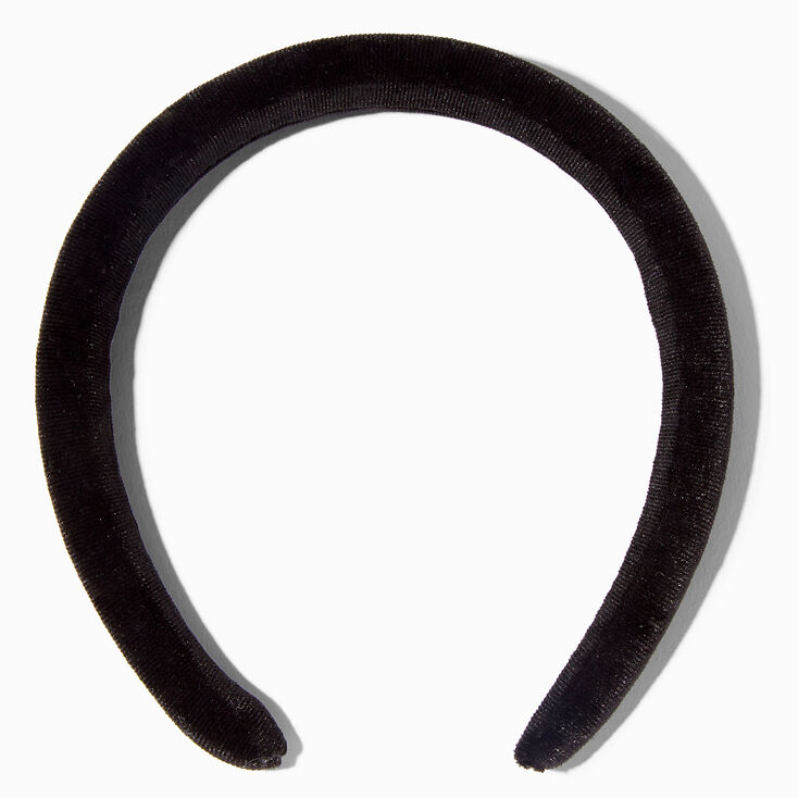 Black Velvet Puffy Headband,