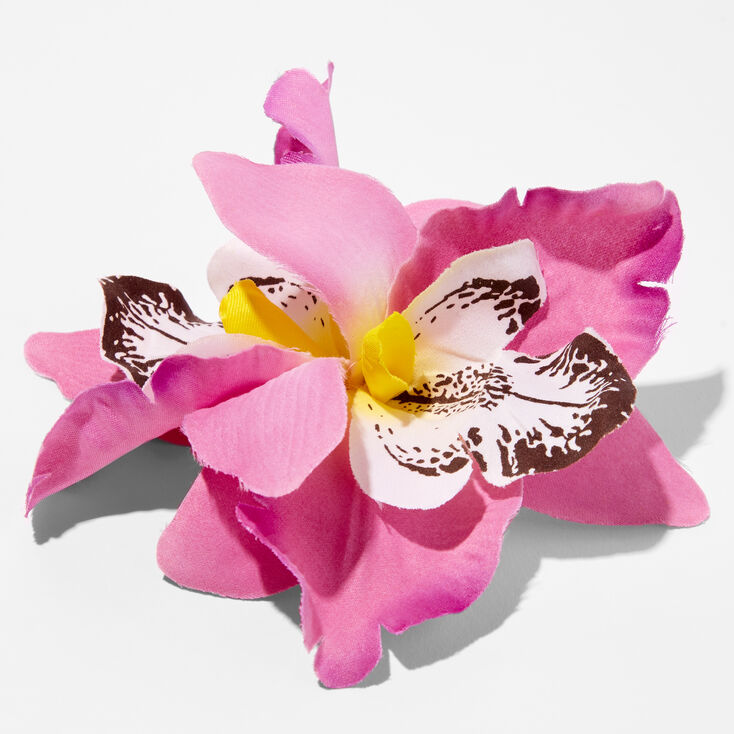 Pink Orchid Flower Hair Clip | Claire's