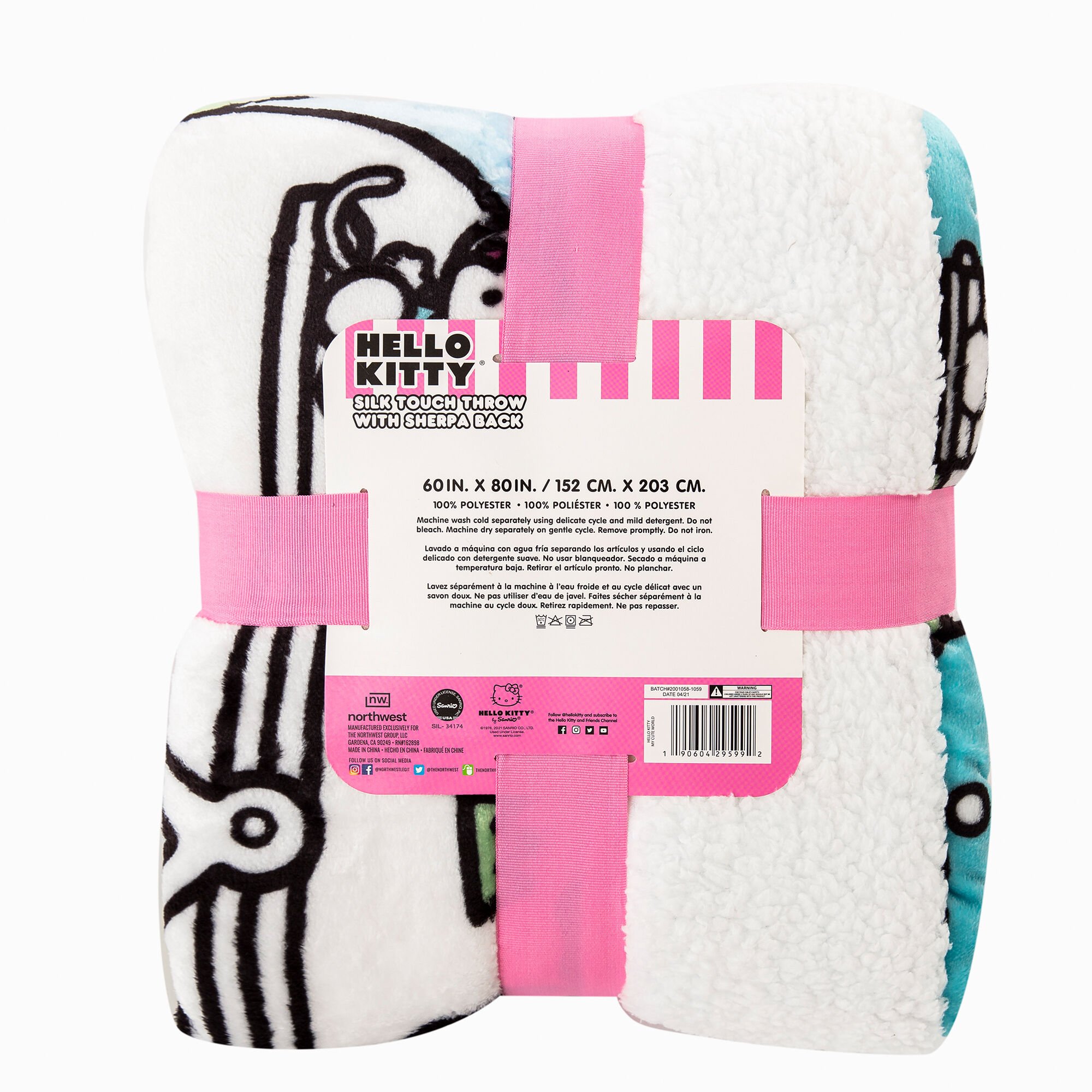Hello Kitty® Oversized Silk Touch Sherpa Throw Blanket