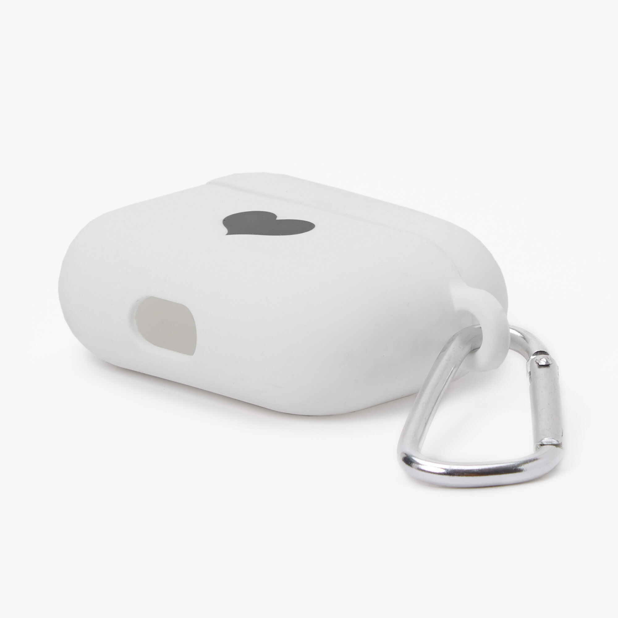 White Heart Silicone Earbud Case Cover - Compatible With Apple AirPods Pro®,