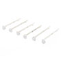 Silver-tone Cubic Zirconia Teardrop Hair Pins - 6 Pack,