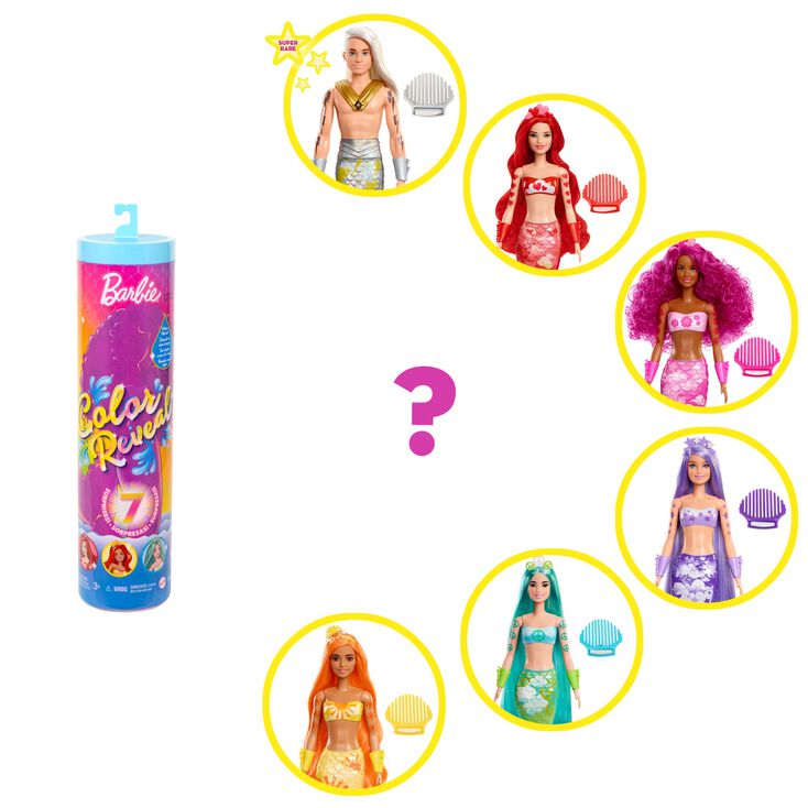 Barbie&reg; Color Reveal&trade; Mermaid Doll - Styles May Vary,