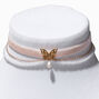 Claire&#39;s Club Butterfly Pearl Multi-Strand  Choker Necklace,