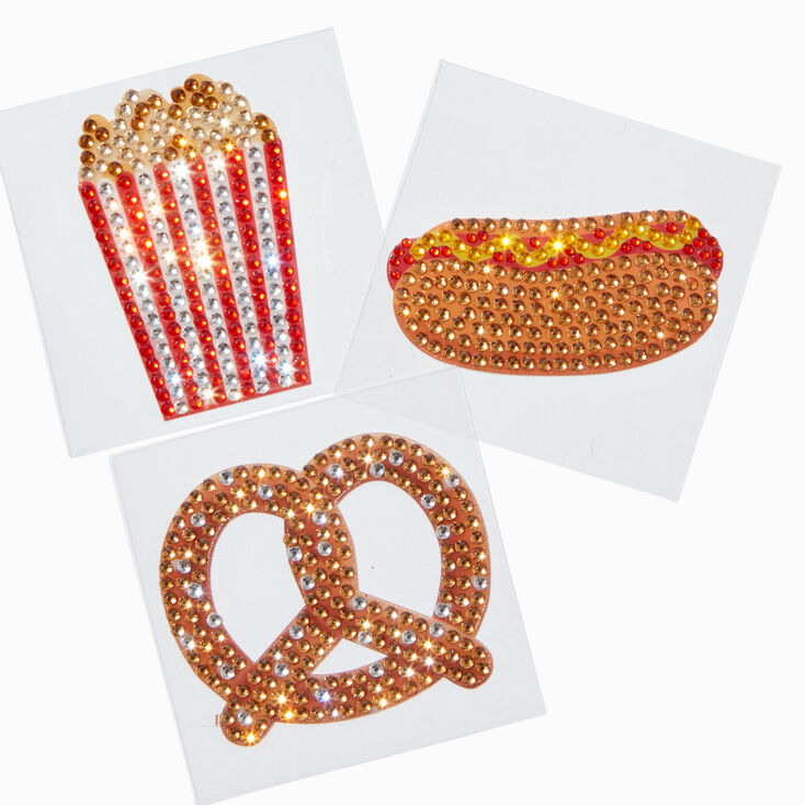 StickerBeans&reg; x Claire&#39;s Food Rhinestone Sticker Set - 4 Pack,