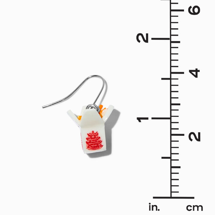 Chinese Take-Out Box 0.5&quot; Drop Earrings,