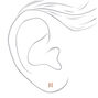 18ct Gold Plated Cubic Zirconia 5MM Square Stud Earrings,