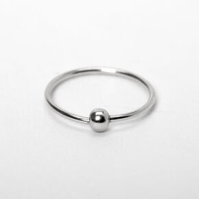 22G Sterling Silver Beaded Nose Ring,