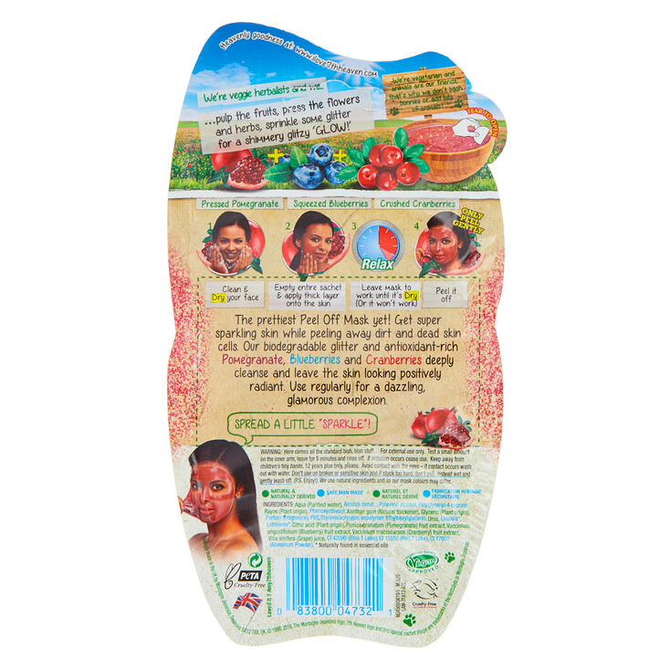 7th Heaven Glitter Peel Off Face Mask - Pink,