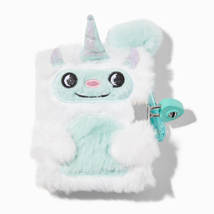 Claire&#39;s Club Yeti Mini Plush Lock Diary,
