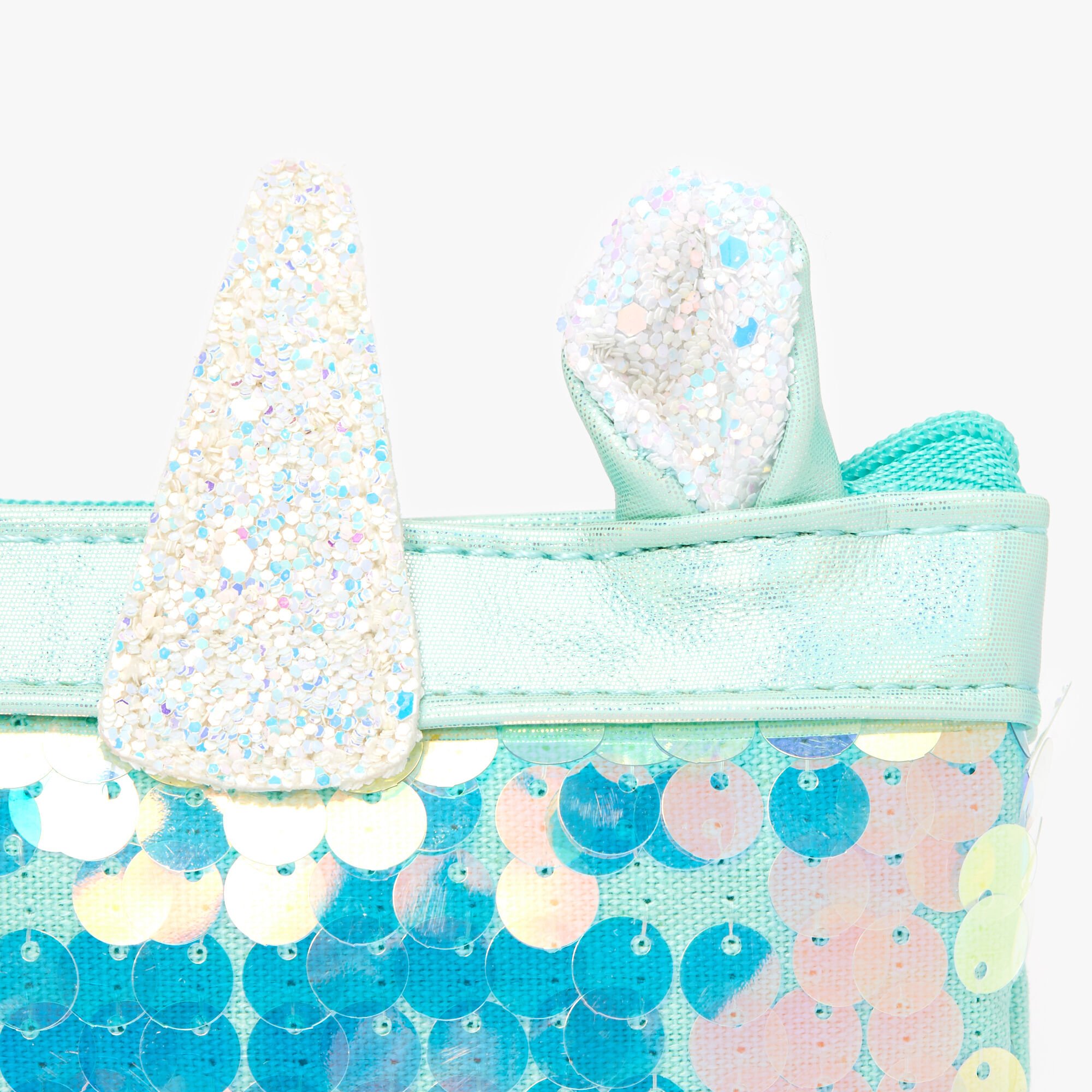 Shiny Sequin Unicorn Coin Purse - Mint,