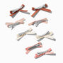 Boho Mini Hair Bow Clips - 8 Pack,
