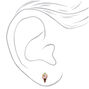 Rainbow Glitter Ice Cream Doughnut Stud Earrings Set - 6 Pack,