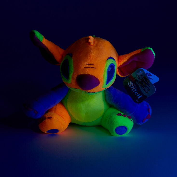 Disney Stitch 6&#39;&#39; Multicolored Blacklight Plush Toy,