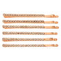 Rose Gold Rhinestone Hair Pins - 6 Pack,