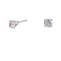 Sterling Silver Cubic Zirconia 3MM Round Stud Earrings,