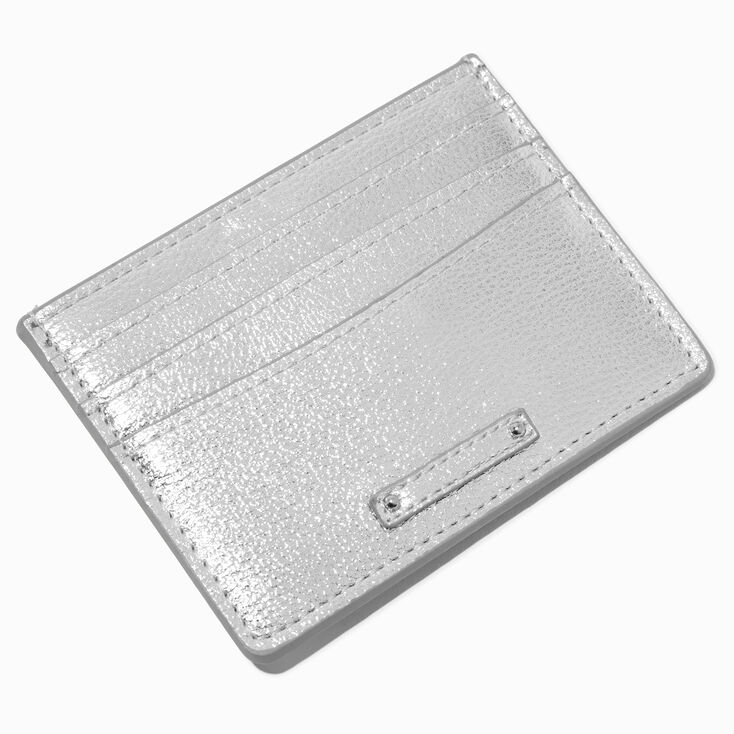 Metallic Silver Credit Card Case,