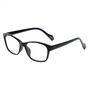 Thin Rectangle Clear Lens Frames - Black,