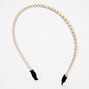 Gold Chain Pearl Headband - Ivory,