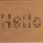 Brown Hello Compact Wallet,