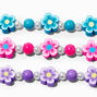 Claire&#39;s Club Polymer Clay Flower Bead Stretch Bracelets - 3 Pack,