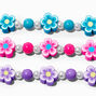 Claire&#39;s Club Fimo Clay Flower Bead Stretch Bracelets - 3 Pack,