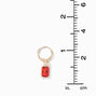 Gold 20MM Ruby Huggie Hoop Earrings,