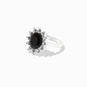 Black Oval Statement Ring,