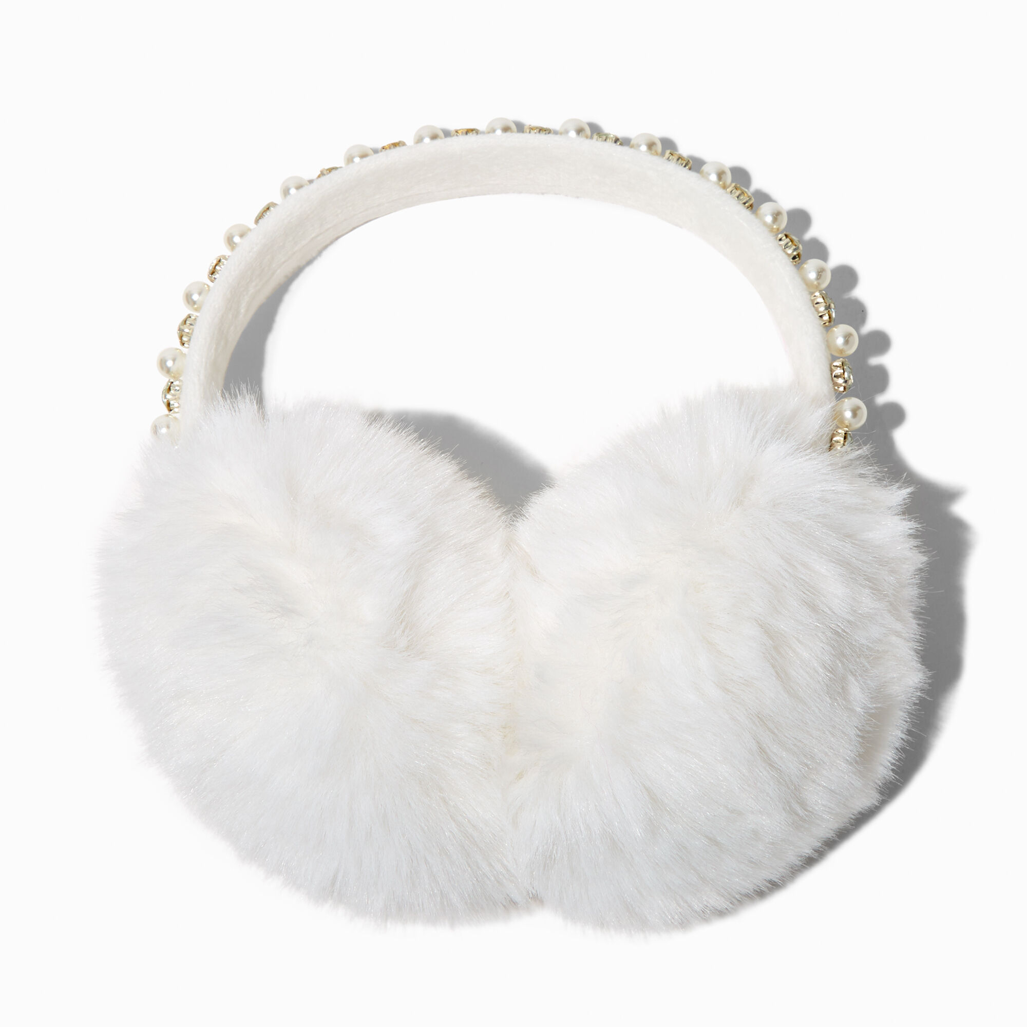 View Claires Furry Earmuffs White information