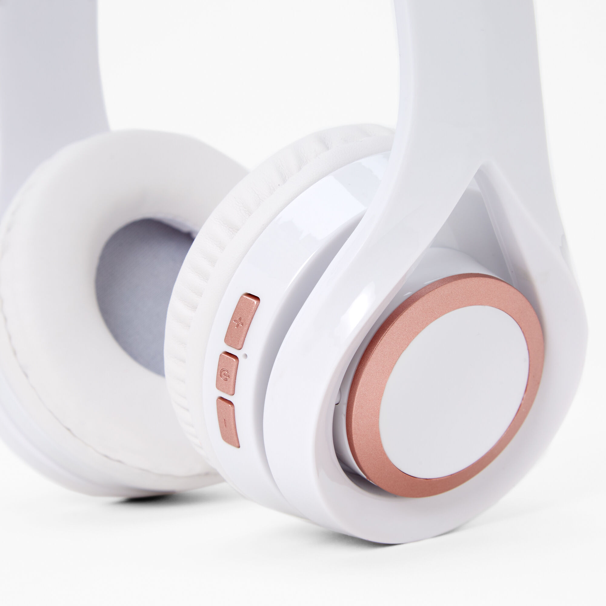 White & Rose Gold Bluetooth Headphones,