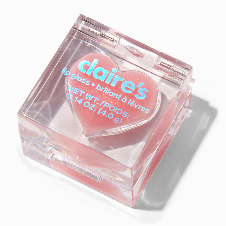 Heart Shaped Lip Goss Pot - Light Pink,