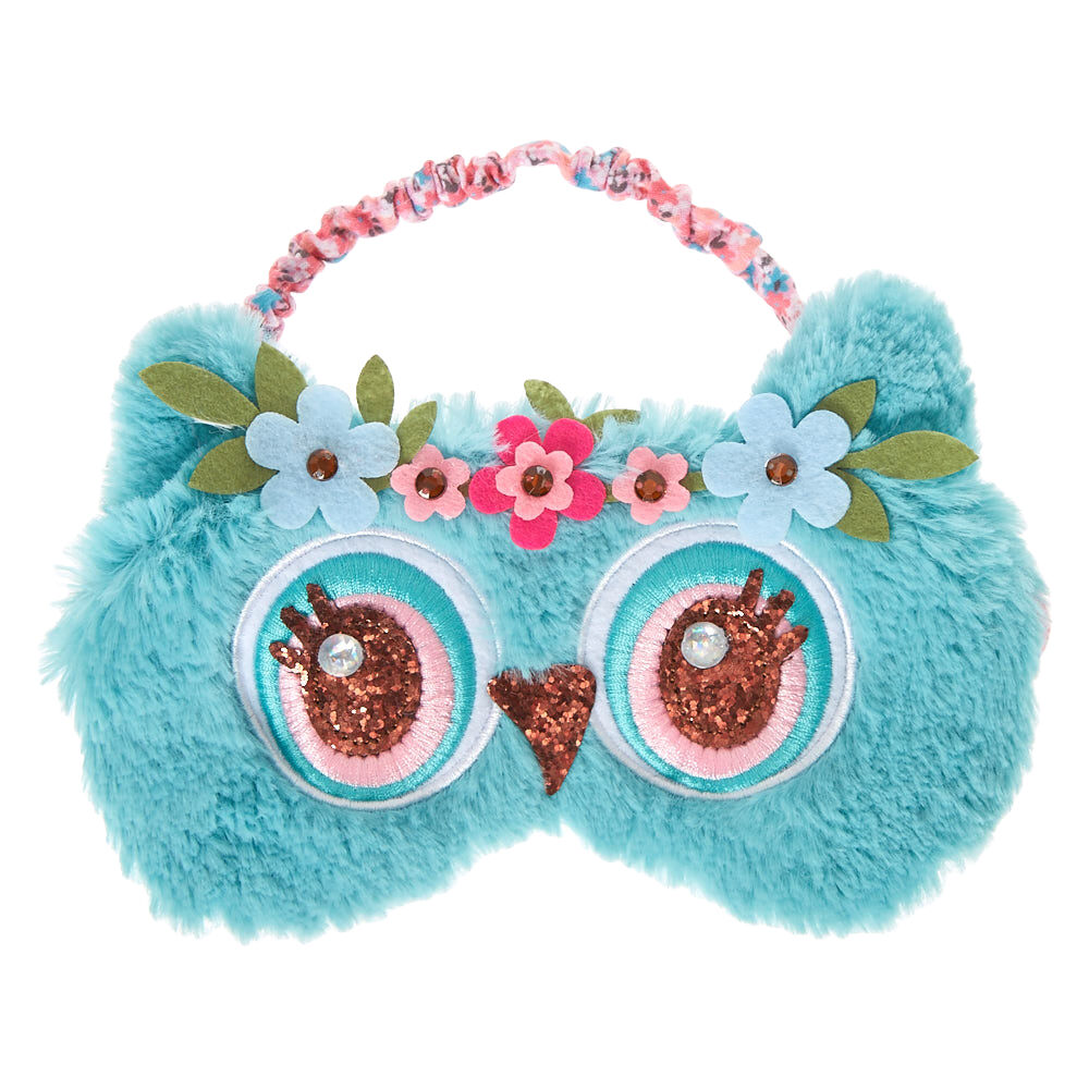 Claire's Club Hazel the Owl Sleeping Mask - Blue,