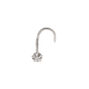 Silver-tone Cubic Zirconia 20G Star Nose Stud,