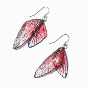 Glitter Butterfly Wings Drop Earrings,