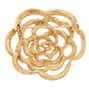 Gold Crystal Rose Brooch Pin,