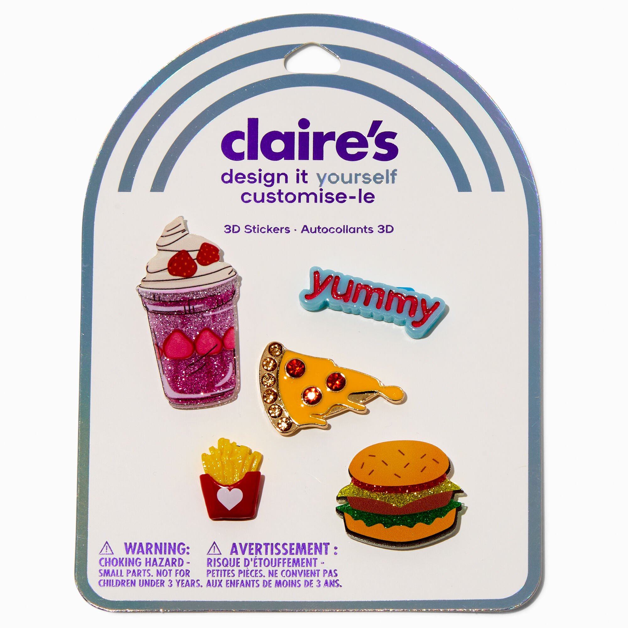 DIY 3D American Food Stickers - 5 Pack,