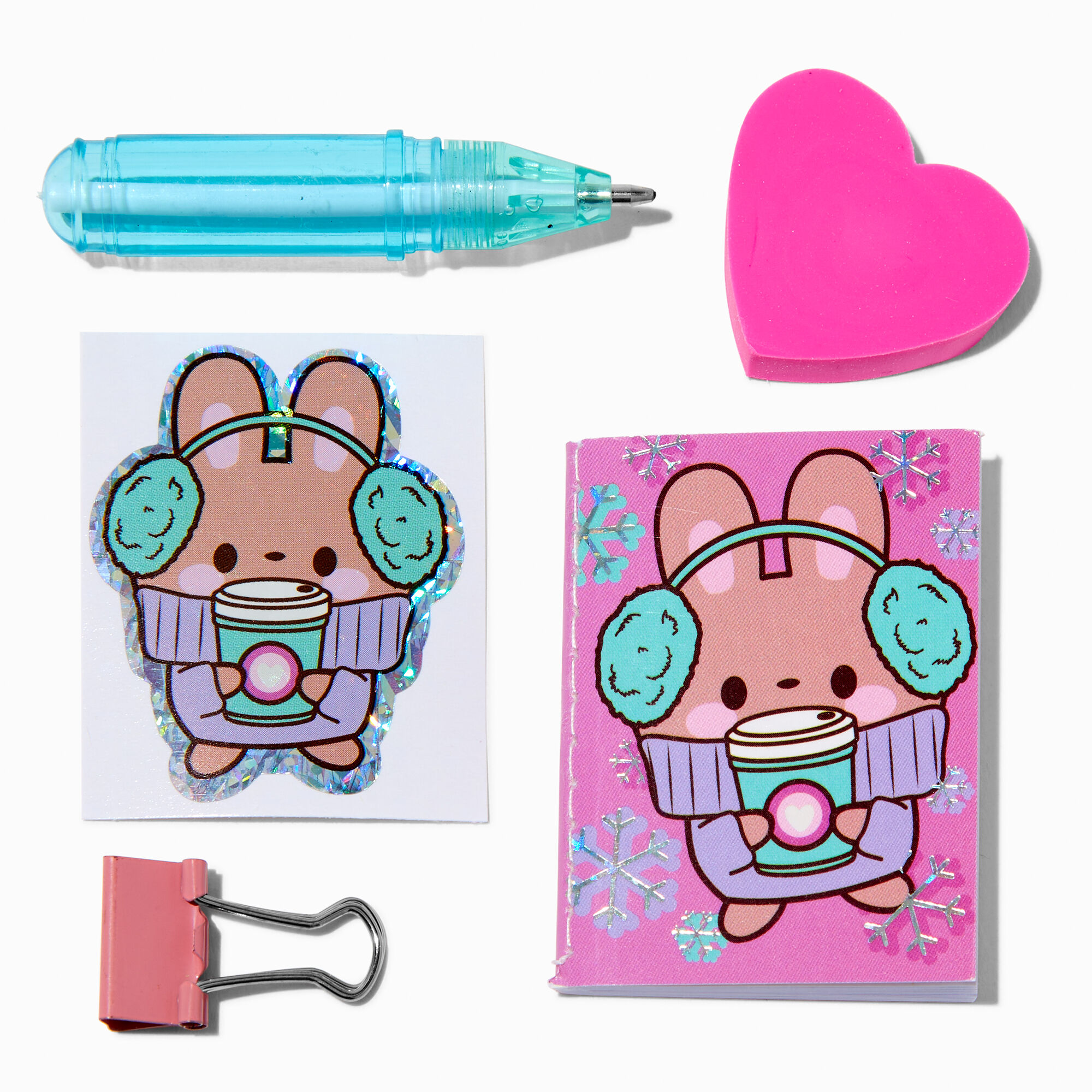 Snow Bunny Mini Foil Stationery Set,