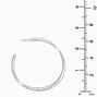 Silver 60MM Double Hoop Earrings,