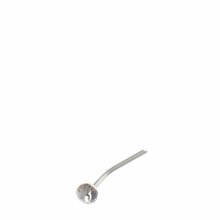 Sterling Silver 22G Stone Nose Stud,
