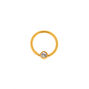 Anneau de piercing pour cartilage d&rsquo;oreille couleur titan&eacute; et couleur dor&eacute;,