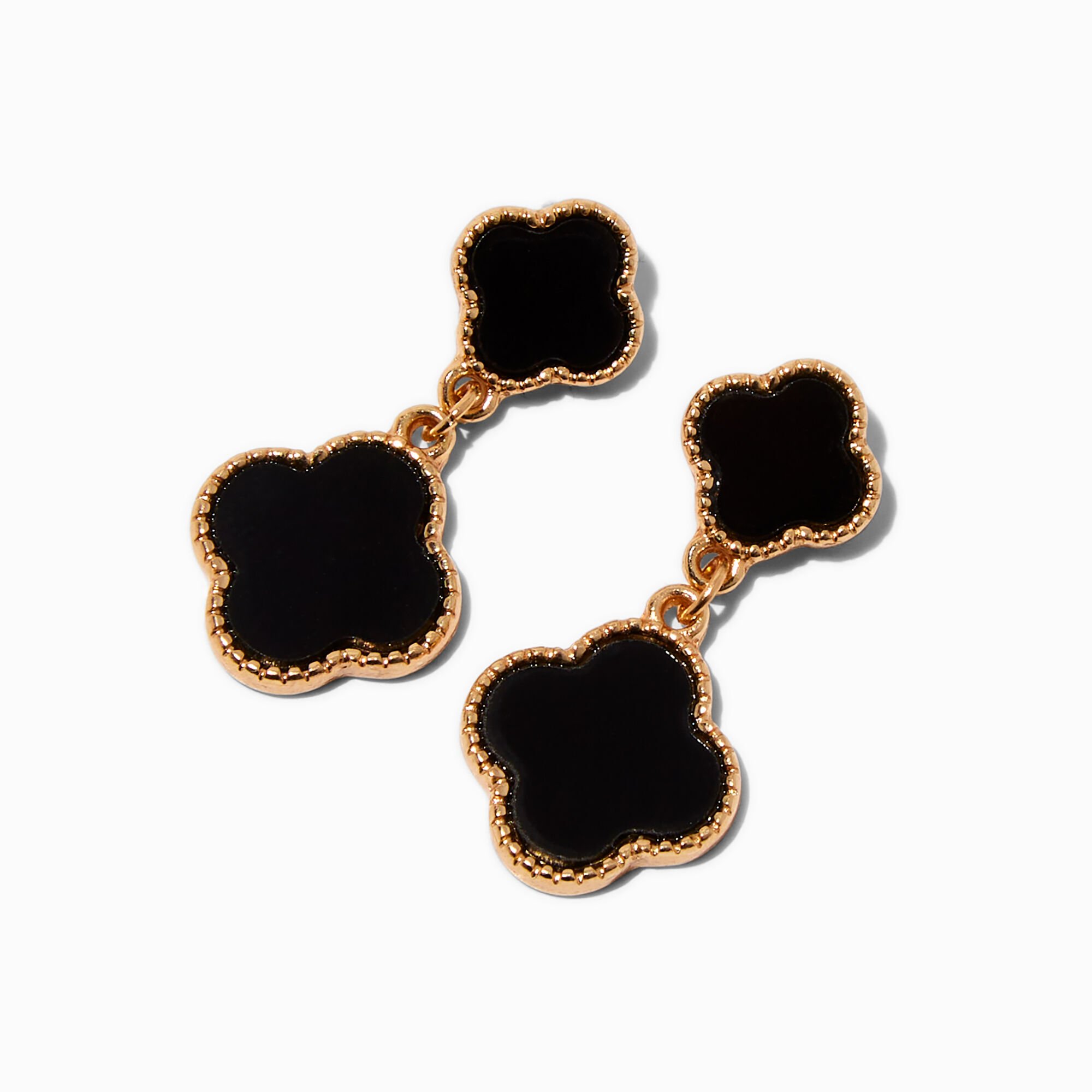 Black Clover Drop Earrings,