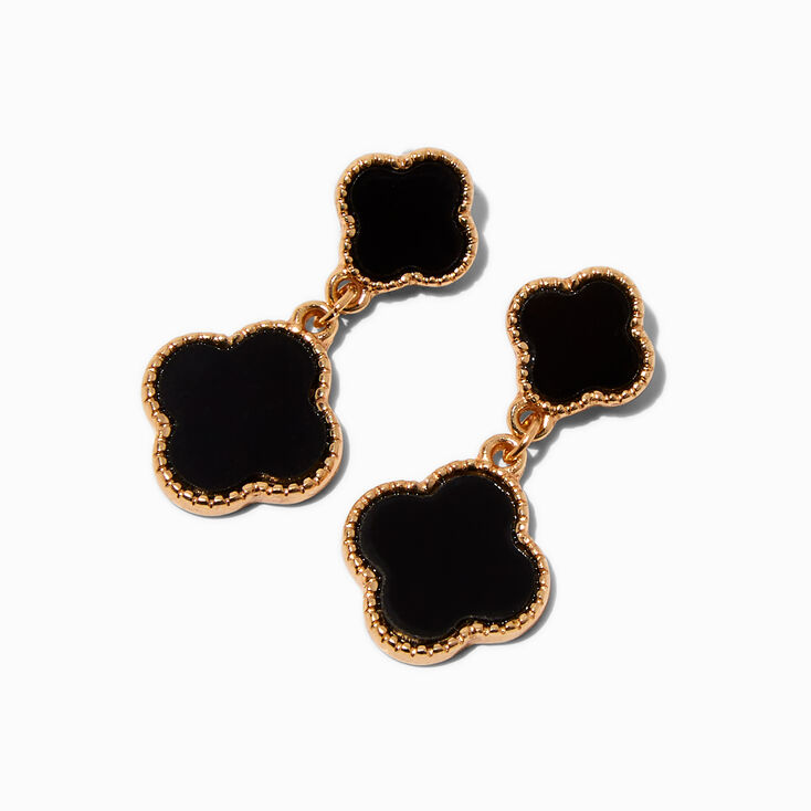 Black Clover Drop Earrings,