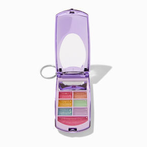 Purple Chrome Rainbow Flip Phone Lip Gloss Set,